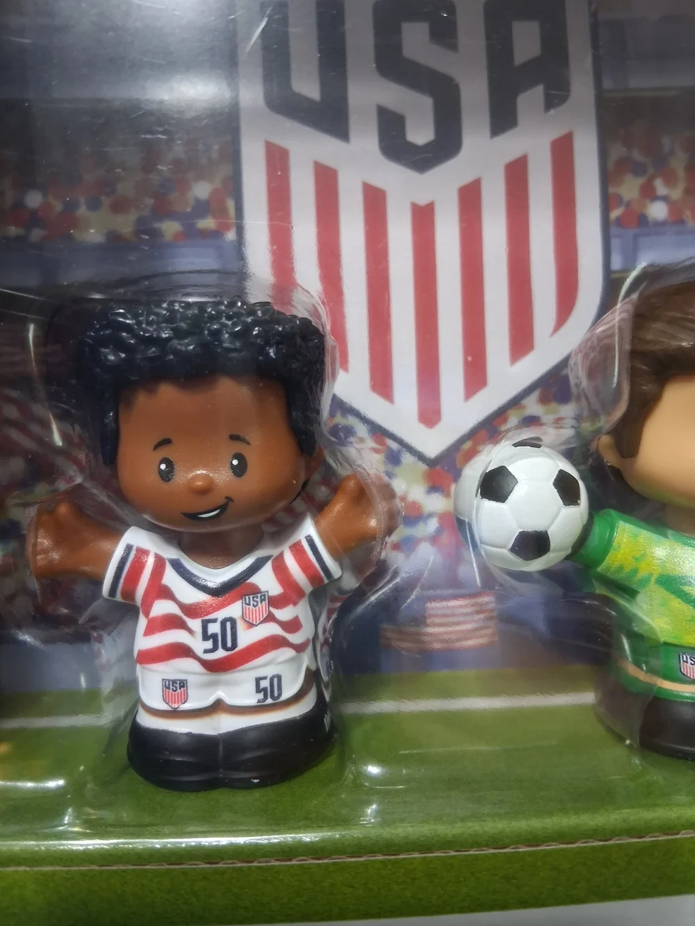 Little People USA Soccer Figures — Red & Green Team Pack